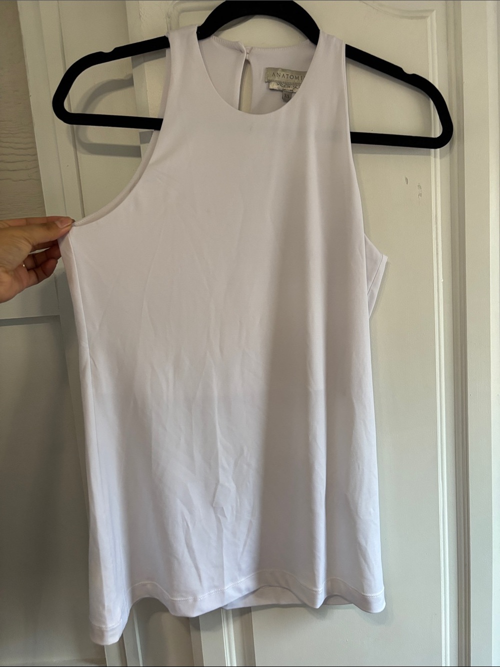 Anatomie White High-Neck Sleeveless Tank